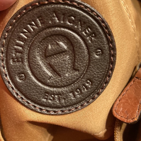 Etienne Aigner leather Tan Tote Bag - Picture 8 of 15